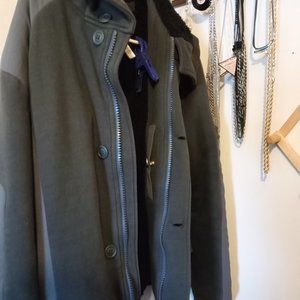 Diesel industries womens olive green sherpa lined winter coat